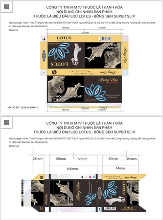 Thuốc lá điếu đầu lọc Lotus Bông Sen Super Slim 